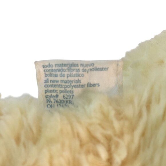 Carters Yellow Teddy Bear Musical Lullaby Wind Up Plush 10" Pink Gingham Works - Picture 6 of 8